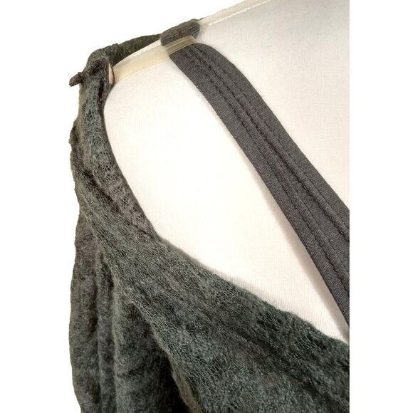 Laila Jayde NWT Womens Sheer Knit Seaweed Green/Gray Solid Slip Dress Small - Picture 4 of 12
